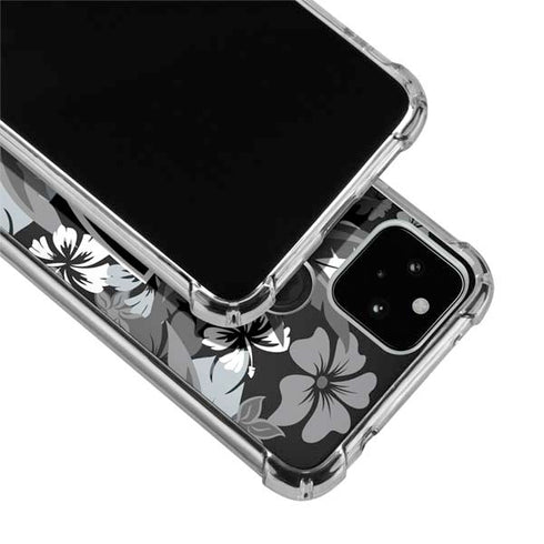 NFL Las Vegas Raiders Tropical Print Google Pixel 5 Clear Case